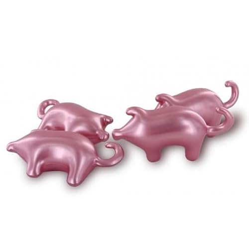 Lot de 6 Perles de bain animaux - Fabrication Française - Sans Paraben (Cochon (Rose))