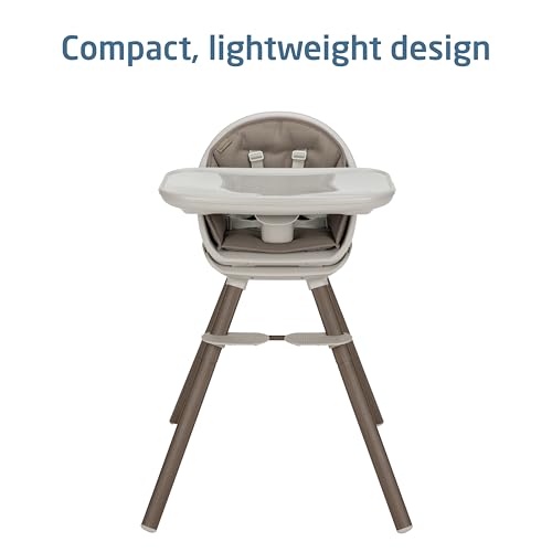 Image of Maxi-Cosi Moa 8-in-1 High Chairs for Babies and Toddlers, Machine Washable Infant High Chair, Compact, Convertible High Chair Lightweight Design, Truffle