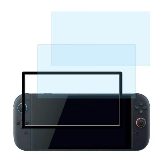 KPNS ブルーライトカット目の疲れ軽減93% Switch 2 用 ガラスフィルム 日本素材製 強化ガラス 保護フィルム【2枚セット】ガイド枠付き