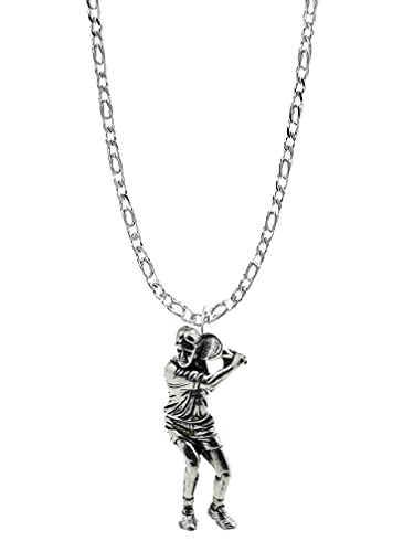 Pendentif tennis argent 925 solide qui ne noirci pas avec chaîne