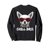 chill bro - cool dog with sunglasses gift idea gamer dogs felpa