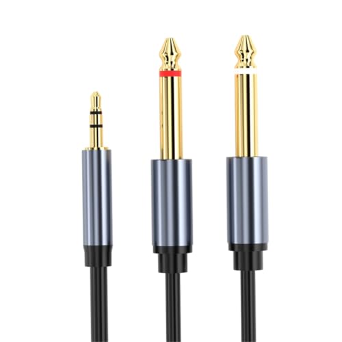 Cable de 6,35 mm divisor 1 a 2 para tocar en directo conectando tu guitarra a la mesa y al ampli 5
