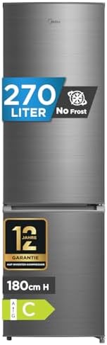 Midea Kühl-Gefrierkombination |270L Kühlschrank mit Gefrierfach |...