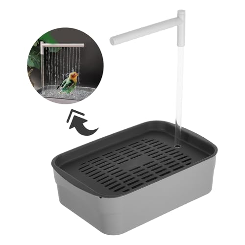 Sistema de ducha para baño higiénico de agapornis con flujo automático de agua limpia 7