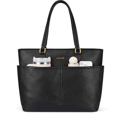 LOVEVOOK Tragetasche für Damen, 39,6 cm (15,6 Zoll) Puffer Laptop Arbeitstasche mit Getränkehalter, gesteppte Krankenschwestertasche für Reisen, Fitnessstudio, den täglichen Gebrauch