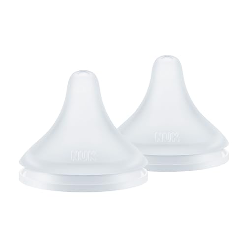 NUK Perfect Match Fast Flow Soft Silicone Nipple with Anti-Colic Vent, 2 Pack, BPA Free