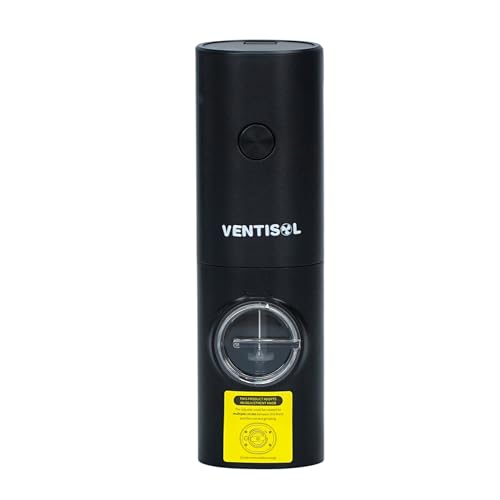 VENTISOL Electric Grain & Spice Grinder – 12W Quiet Compact Mill with Transparent Storage Chamber, Matte Plastic Body, for Coffee Beans, Dry Herbs, Nuts, and Seeds – Portable & Easy to Use