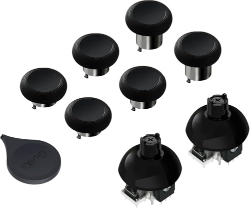Image of GuliKit 720 Adjustable Tension TMR Electromagnetic Hall Effect Joystick Replacement Kit, for PS5 DualSense / Edge Controller, Anti-drift Stick Repair Module with 3 Pairs Thumbstick Caps, Soldering Required