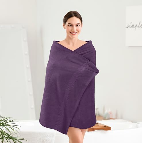 Utopia Towels - 4er-Pack Badetücher Set Premium 100% ringgesponnene Baumwolle 69 x 137 cm Handtücher, sehr saugfähig, weiches Gefühl Duschtücher (Grau)