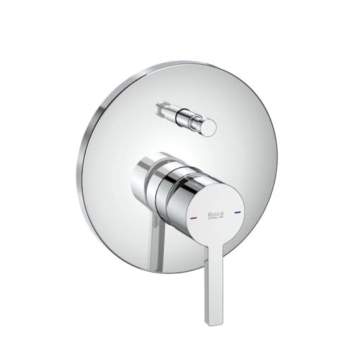 Roca,Naia,Grifería monomando empotrable para baño-ducha con inversor automático. A...