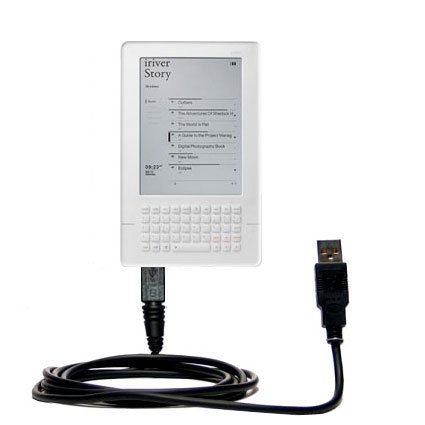 Gomadic USB Cable Straight for Charging and Synchronization Compatible with iRiver Story with TipExchange Technology