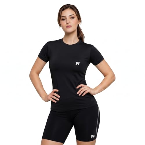 Image of NINQ Sports Set for Women with Half Compression Set | Half Sleeve T-Shirt With Skin Tight for Swimming, Gym, Cycling & Workout