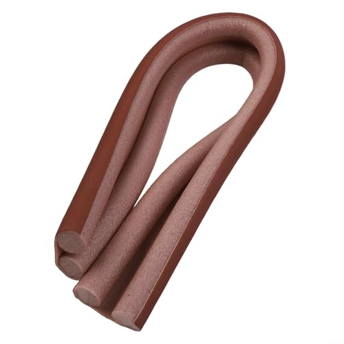 Burlete de goma EVA impermeable para puerta, 95 cm, resistente al viento, protector de doble cara para hogar, hotel u oficina, color gris (marrón)