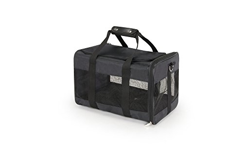 CAMON Trasportino per Cani, Gatti e Piccoli Animali L Nero 53 x 32 x 32 h cm