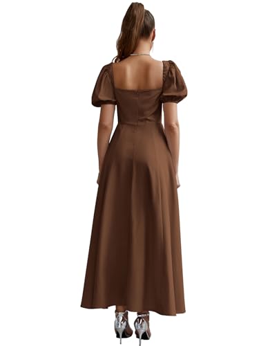 Image of KUTUMAI Women Summer Puff Sleeve Off Shoulder Floral Flowy Long Maxi Dress