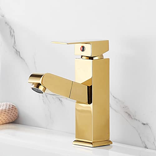Robinet de salle de bain en laiton chaud eau froide pour routine matinale zen