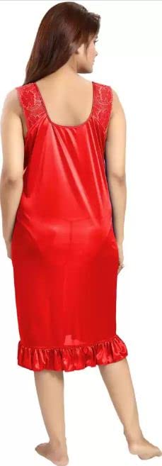 Image of Women's Satin Short Babydoll Nighty