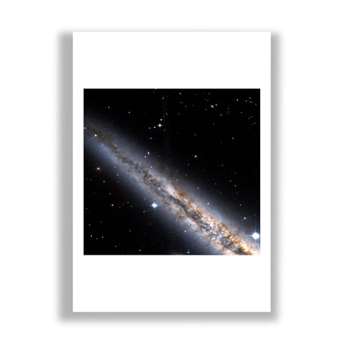 Impresión artística del Telescopio Hubble NGC 891, póster astronómico semibrillante