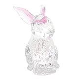 Healvian Crystal Animal Figurines Crystal Rabbit Bunny Figurine Collectibles Handmade Crystal Rabbit