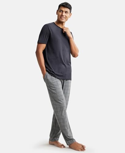 Image of Jockey IM03 Men Tencel Micro Modal Cotton Elastane Stretch Regular Fit Pyjama with Side Pockets (Colors & Prints May Vary)