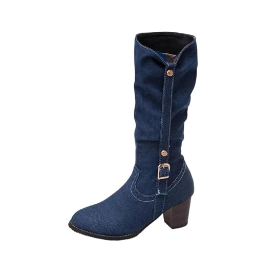 Bottes d'équitation en jean femme pour un look urbain décontracté