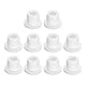 QUARKZMAN 10 Stücke Weiße Steckerlöcher, T10 Wasserdichter Gummiknopfstecker für 9-10mm/0,35-0,39 Loch