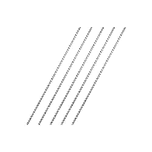 sourcing map Varillas Redondas Sólidas de Acero Inoxidable 304 2mm x 150mm para DIY, 5 Piezas