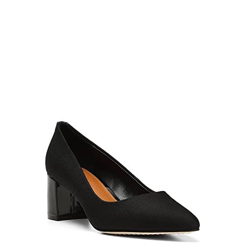 Donald J Pliner Women's Stephani High Crepe Fabric – 2” Block, Chunky Heels Dress Shoes, Classic Pump4