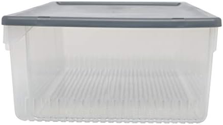 CleanPEAK Set of 2 Medium 5 Litre Plastic Stackable Storage Boxes With Lids
