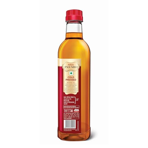 Image of Fortune Premio Cold Pressed Mustard Oil 1L Bottle | Rajasthan Mustard Seeds | Rich in Omega 3 & 6 (PUFA) | Natural Antioxidants | Strong Aroma | Ideal for Frying & Pickles