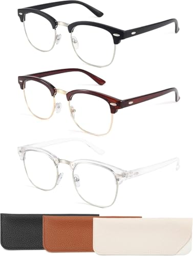 CCVOO 3 Pack Blue Light Blocking Reading Glasses