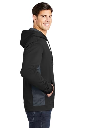 SPORT-TEK Unisex Sport-Wick CamoHex Fleece Colorblock Hooded Pullover2