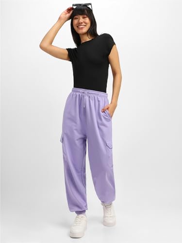 Image of JUNEBERRY 100% Pure Cotton Regular Fit Mid Rise Cargos with Pocket for Women & Girls