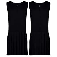A2Z 4 Kids Pack of 2 Girls School Uniform Pinafore Dress - UF Dress 865 2 Pack Black 5-6