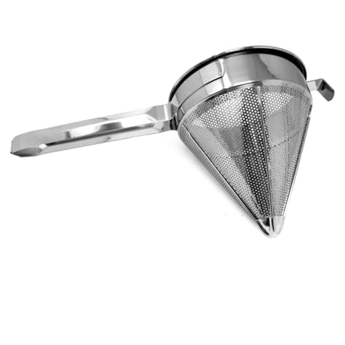 Image of Norpro 642 Stainless Steel Chinois with Stand and Pestle Set, Bouillon Strainer, Jelly Strainer, China Cap