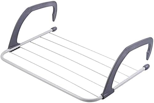 KRISHNPRIYA Balcony Hanging Clothes Drying Rack | Foldable Space Saving Laundry Rack | Heavy Duty Indoor Outdoor Drying Stand for Home, Apartment & Patio-image-34