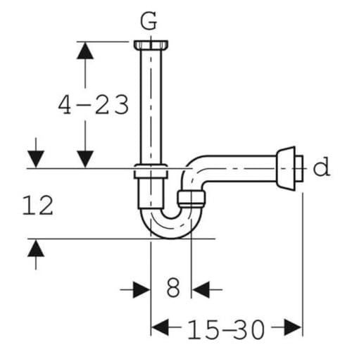 Geberit Ausgussbecken-Ablauf d 50 mm weiss in PP mit Anschlussgewinde 152741111