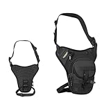 MRSXXNTY レッグバッグ 釣り バイク用品 ホルスターバッグ バイク ウエストバッグ 防水 3層収納 ライディング、登山、アウトドアに最適 黒 (三层収納-黒)