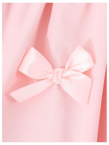 GORGLITTER Girl's Bow Midi Cami Dress Backless Sleeveless Cute Coquette Summer Graduation Skater Dresses 20253