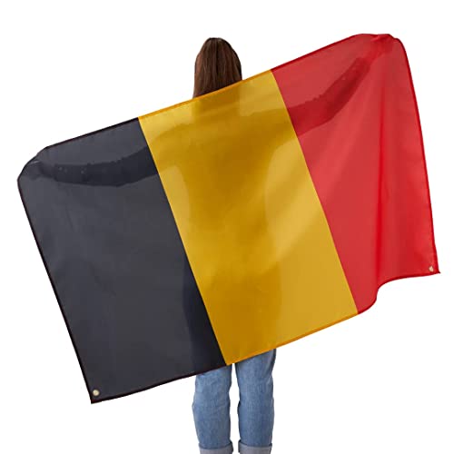 Runesol Belgium National Flag 3x5, 91x152cm, Vlag van België 4 Grommets, Brass Eyelet in Every Corner, Belgians Banner - Image 3