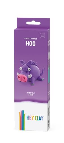 Image of HEY CLAY Forest Animals - Claymate Hog - Air Dry Clay Kit 3 cans and Sculpting Tools with Fun Interactive Instructions App