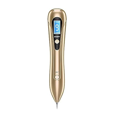 Bella Faccia 9 Level Laser Plasma Pen Wart Spot Remover Mole Freckle Tattoo Removal Machine Beauty (Golden) (Pack of 1)