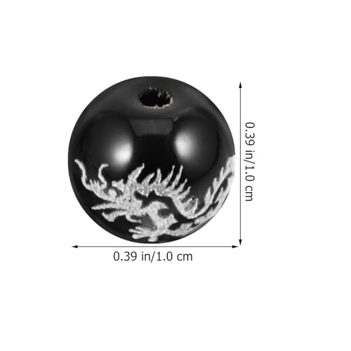 Agate Feng Shui véritable : perles dragon chinois pour bijoux de lithothérapie