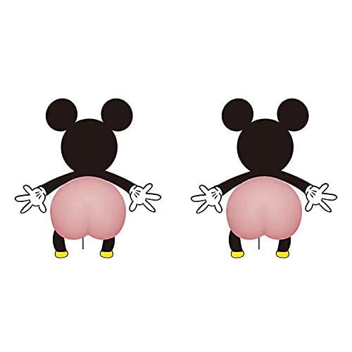 SD Enriching Beauty Creative Cartoon Cute Stickers - Waterproof, Crash-Proof Car Decoration - Custom Safety Pet Reflective Material Small Decoration Tools (1 Pair)