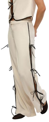 WEWOREWHAT womens Tie Slit Pant4