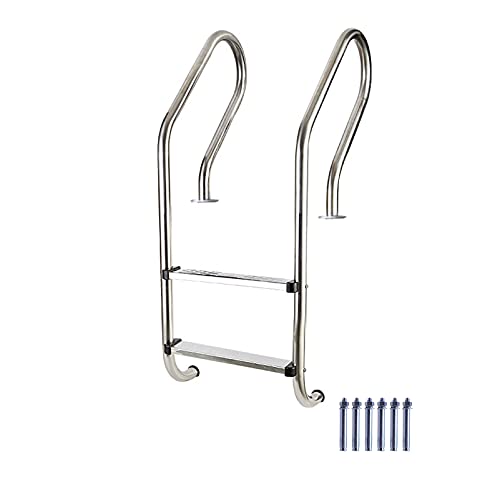 Escalera para piscina de acero inoxidable con 2 peldaños miniatura 1
