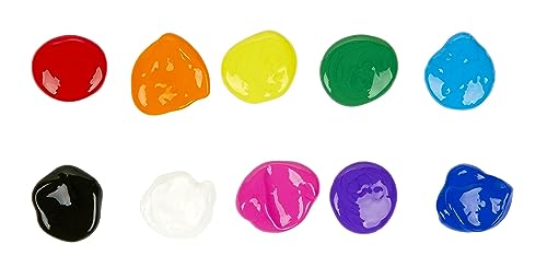 Crayola 10 CT Washable Paint Bottles for Kids (Multicolour, 2 Fl. Oz.)