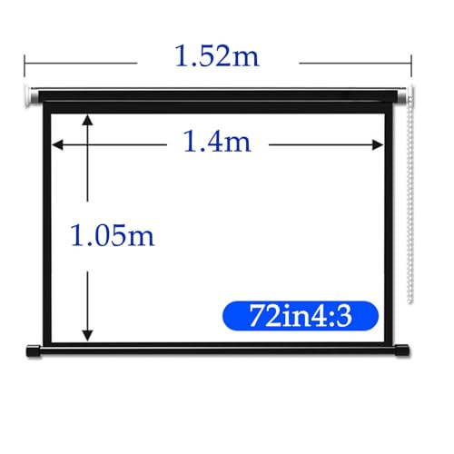 Pantalla manual retractable 72in 4:3 para proyector miniatura 2