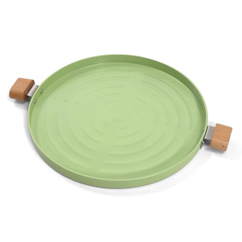 Eoixuqba Sartén para barbacoa, sin humo, antiadherente, , para hornear, barbacoa, camping, estufa, parrilla con asa para carne, pescado y verduras