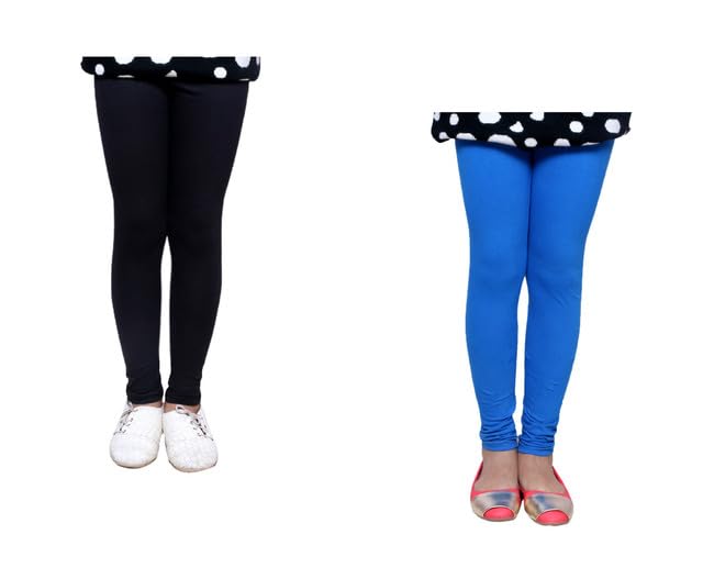 Image of KAYU Girl's Full Length Cotton Leggings Pants Pack of 2